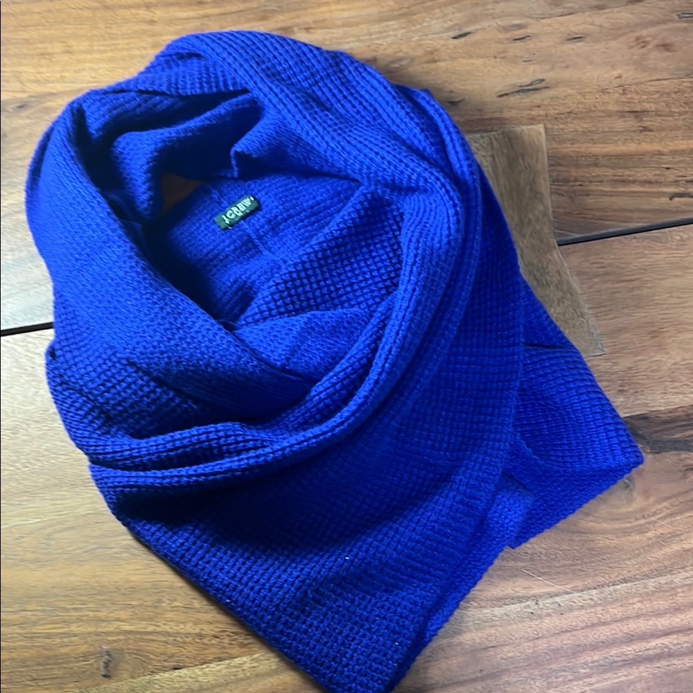J. Crew Royal Blue Knit Infinity Scarf